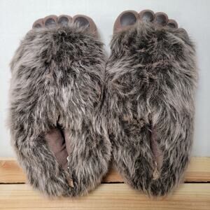 Bigfoot Brown Faux Fur House Slippers - Size Boys 6